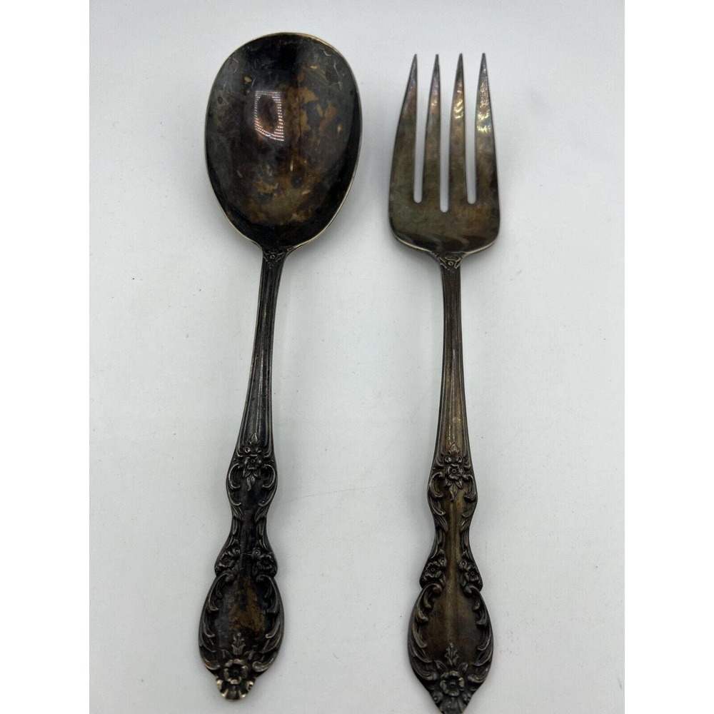 Vintage WM Rogers MFG Co. Extra Plate Silverplated Fork & Spoon - Lot of 2